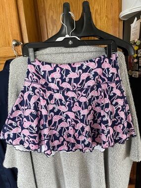 Gottex Navy Pink Flamingo Golf Tennis Pickleball Skort Medium
